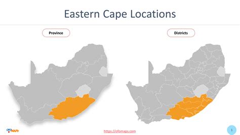 Eastern Cape Map of South Africa - OFO Maps