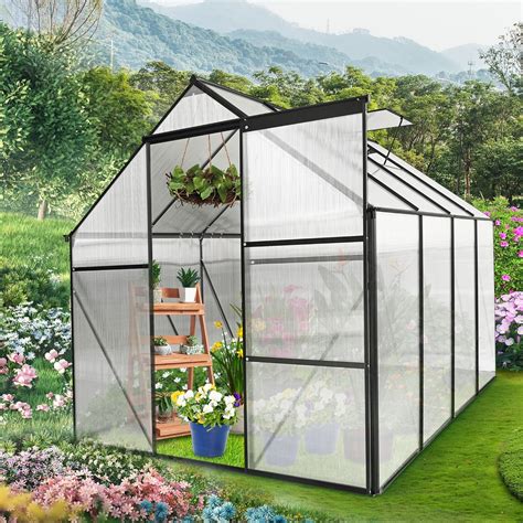 Amazon.com : 6x8 FT Polycarbonate Walk in Greenhouse, Upgraded Green