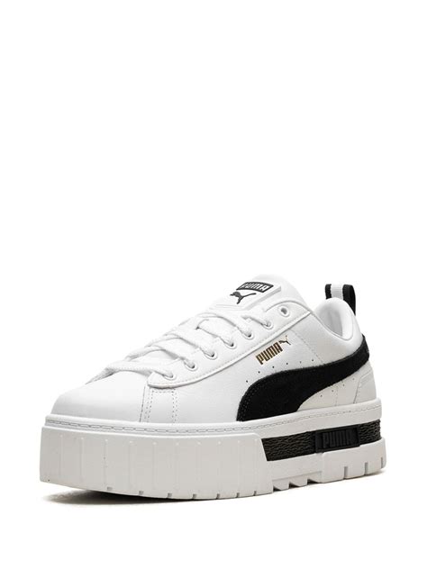 Puma Mayze Lth Wn S White Black Sneakers Wit Schoenen Nl