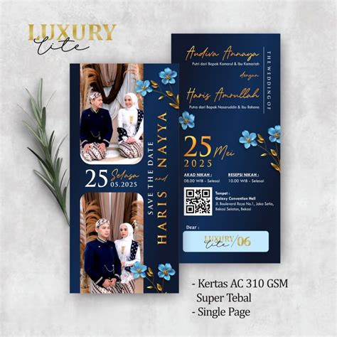 jual cetak undangan nikah custom foto murah undangan pernikahan mewah
