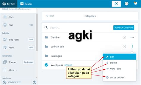 kategori belajar ngeblog bersama agki