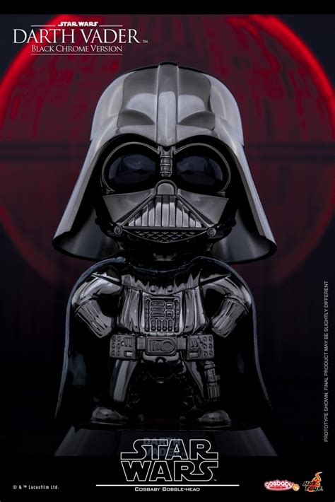 New Darth Vader Black Chrome Version Cosbaby Bobble Head Toy From Hot Toys Revealed