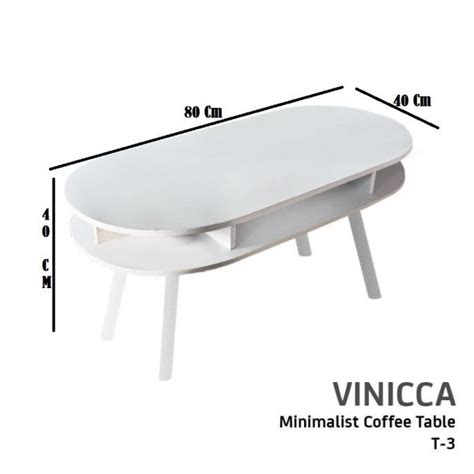 Jual Meja Ruang Tamu Coffe Table Oval Minimalis Shopee Indonesia