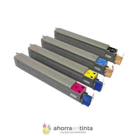 OKI C9655 Pack 4 cartuchos colores CMYK de tóner compatible