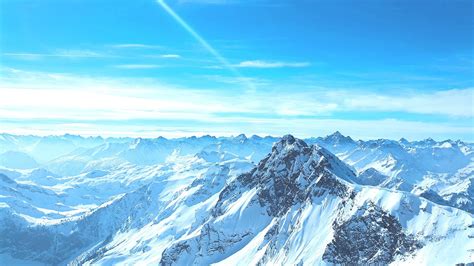 Papel De Parede X Px Azul Nuvens Panorama Monte Everest