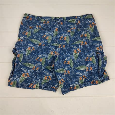 Izod Mens Saltwater Beachtown Floral Hawaiian 95 In Gem