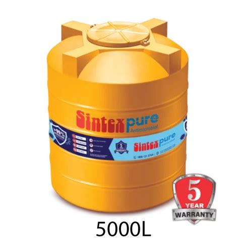 5000L Sintex Yellow Pure Antimicrobial Water Tank At 56000 Piece