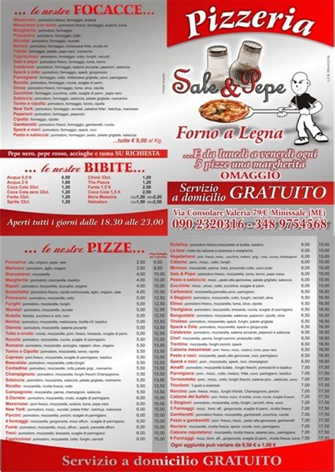Pizzeria Focacceria Sale E Pepe A Messina