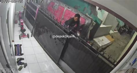 Viral Aksi Pencurian Motor Di Gang Sempit Pancoranmas Depok Terekam