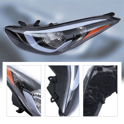 Miumaeov Headlight For 2014 2016 Hyundai Elantra Right Passenger Side