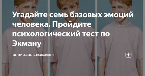 Угадайте семь базовых эмоций человека. Пройдите психологический тест по ...