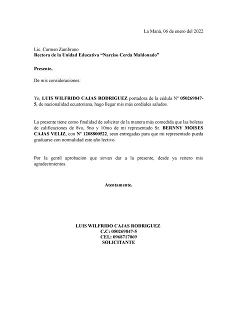 Oficio Banco Pichincha La Maná 06 de enero del 2022 Lic Carmen