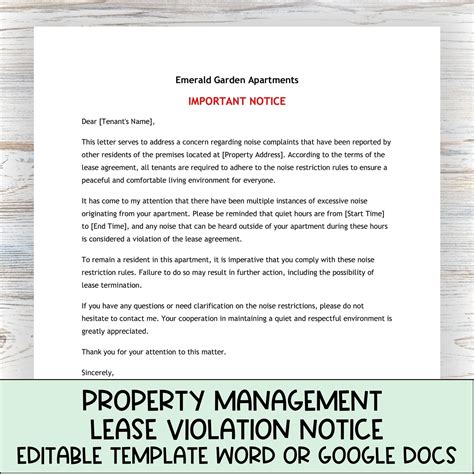 Tenant Complaint Letter About Smoking 6