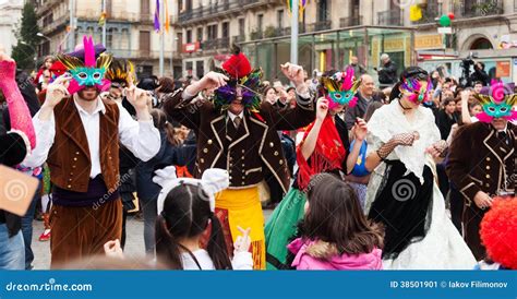 Carnival Balls To the Popular Culture Catalan Editorial Photo - Image ...