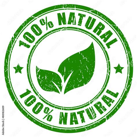 100 Percent Natural Stamp Stock Vector Adobe Stock