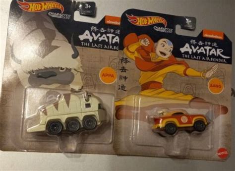 Hot Wheels Avatar The Last Airbender Aang Appa Character Car New Lot Of