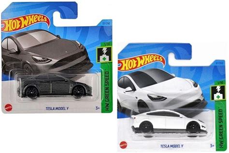 Hot Wheels Tesla Model Sİyah Beyaz 2 Araç Set 1 64 idefix