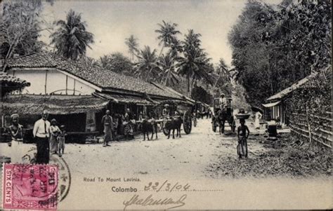 Ansichtskarte Postkarte Colombo Ceylon Sri Lanka Road Akpool De