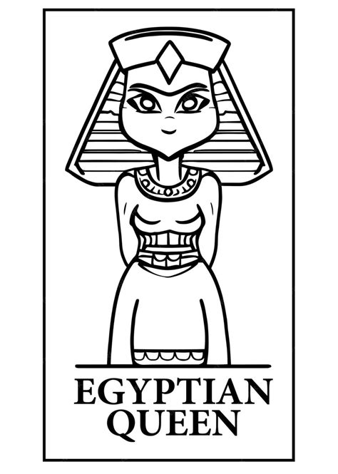 Premium Vector Ancient Egyptian Pharaonic Cute Queen Cartoon Charcter
