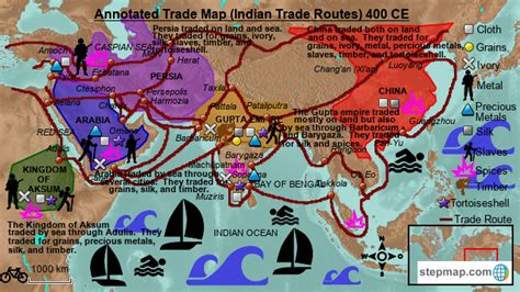 Stepmap Annotated Trade Map Indian Trade Routes Ce