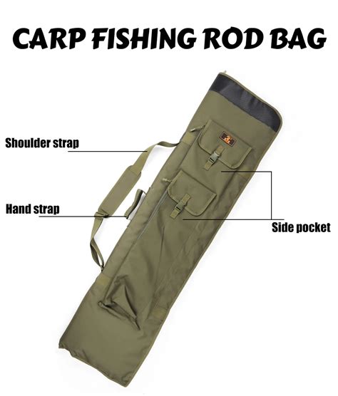 Leadallway Portable Fishing Rod Bag Durable Folding Oxford Fabric