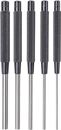 Starrett Steel Drive Pin Punch Set With Knurled Grip For Precise