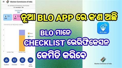 Checklist verification in BLO APP I BLO APP ର ଚକଲଷଟ ଭରଫକସନ