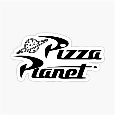 Pizza Planet Logo Sticker By Dsight Redbubble