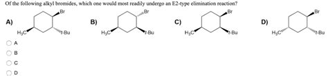 Solved Br Br Of The Following Alkyl Bromides Which One Chegg