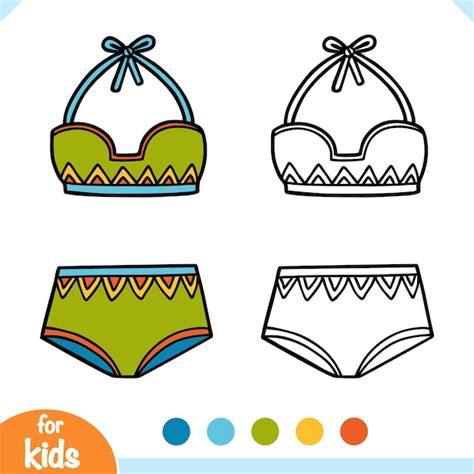 Premium Vector Coloring Book Bikini