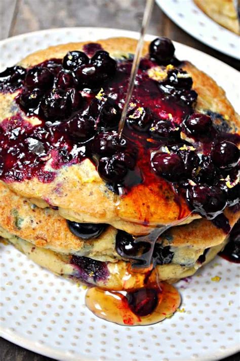 Vegan Lemon Blueberry And Ricotta Pancakes Rabbit And Wolves