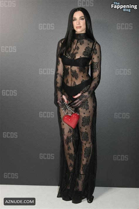 Dua Lipa Sexy Shows Off Her Sultry Style In A Hot Black Sheer Lace Dress At The Gcds Fashion