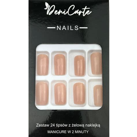 PAZNOKCIE SZTUCZNE TIPSY KWADRAT PINK NUDE SAMOPRZYLEPNE SZT Cena Opinie