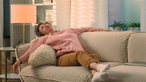 Caucasian Old Woman Mature Lady Retired Female Senior Granny Chatting With Computer Finish End