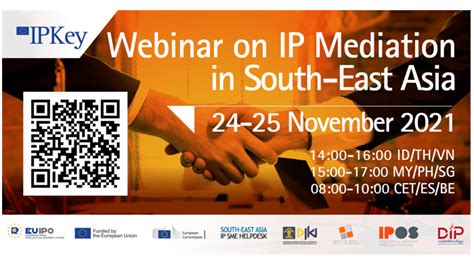 IP Key SEA Webinar To Promote The SEA IP Mediation Mechanisms To SMEs