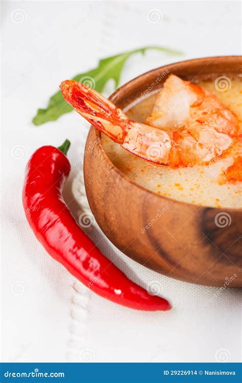 Hot And Sour Soup And Shrimp Thai Traditional Food Tom Yum Goong Stock Photo Image Of Food