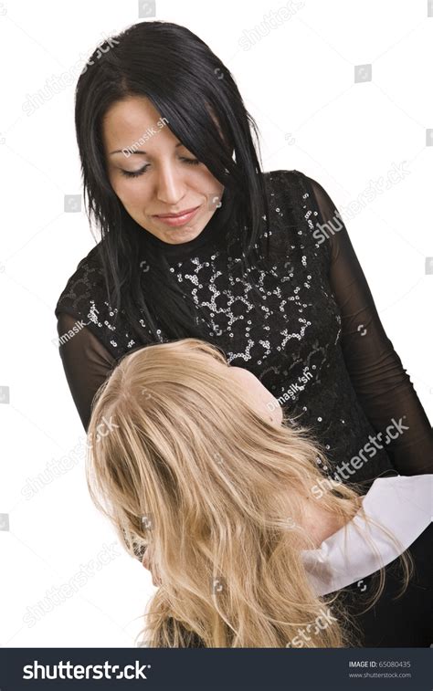 Fight Blonde Brunette Stock Photo 65080435 Shutterstock