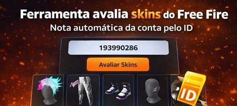 Skin Grátis Pelo Id - Ferramenta avalia skins do Free Fire via ID e gera nota