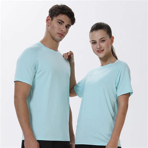 Summer Ice Silk Sports Quick Drying T Shirt Round Neck Quick Drying