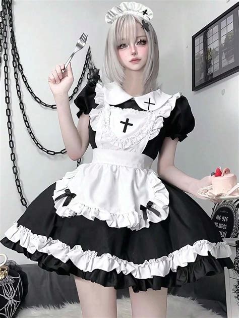 Conjunto De Lingerie Sexy Desejo Puro Para Anima O Bidimensional Fantasia De Empregada