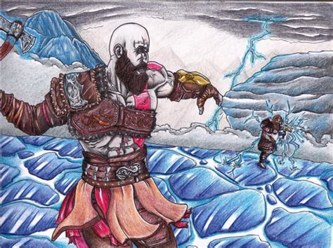 Kratos Vs Thor Fan Art By Me D Rgodofwar