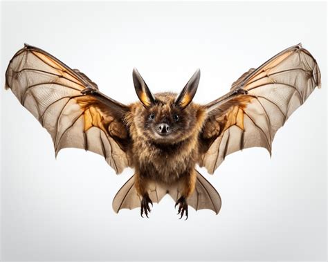 Минималистская фотография летучей мыши на белом фоне | Премиум Фото