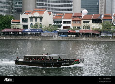 boat   singapore river singapore southeast asia stock photo alamy