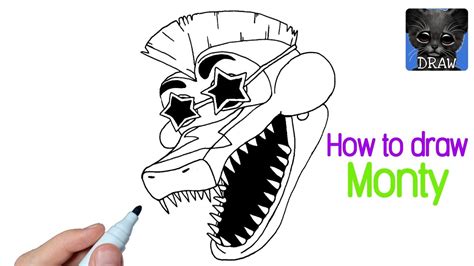 How To Draw Montgomery Gator Monty From Five Nights At Freddys