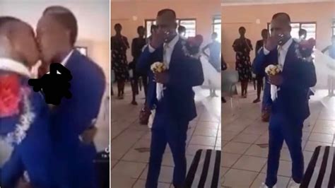 Gay Man Sheds Tears As He Walks Down Aisle To Meet His Husband At Wedding Ceremony Video Ghpage