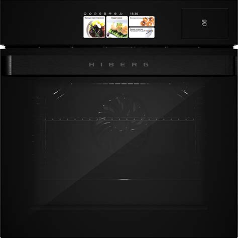 Духовой шкаф электрический Hiberg S-VM 6615 B i-smart, черный, 66 л ...