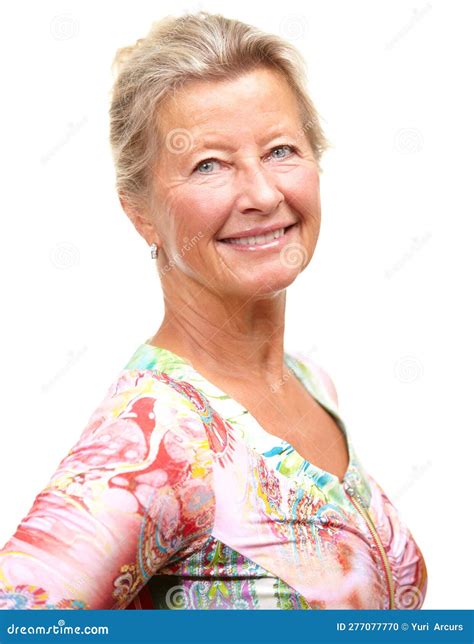 Maturity And Confidence Studio Shot Of A Mature Woman Isolated On White Stock Photo Image Of