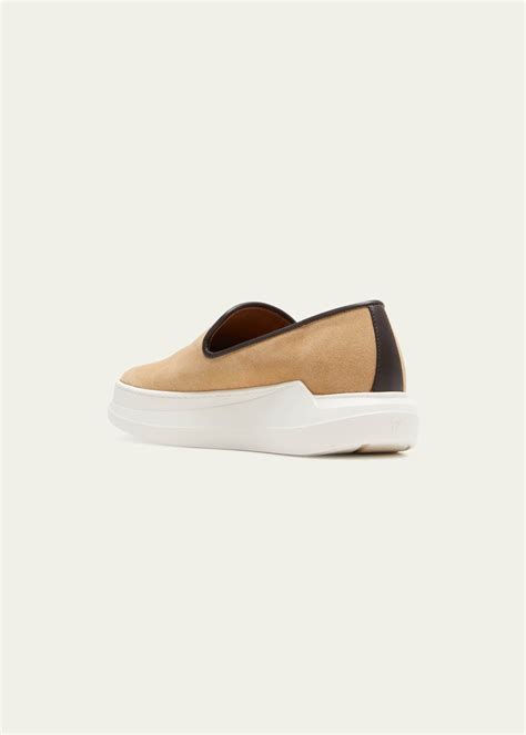 Giuseppe Zanotti Men's Kashton 20 Suede Slip-On Sneakers - Bergdorf Goodman