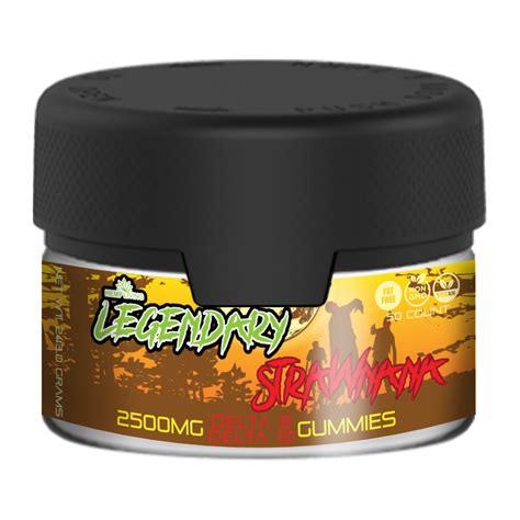 Hemp Living Legendary Gummies D8 X D10 50ct Jar 2500mg Strawnana Hemp Living Usa