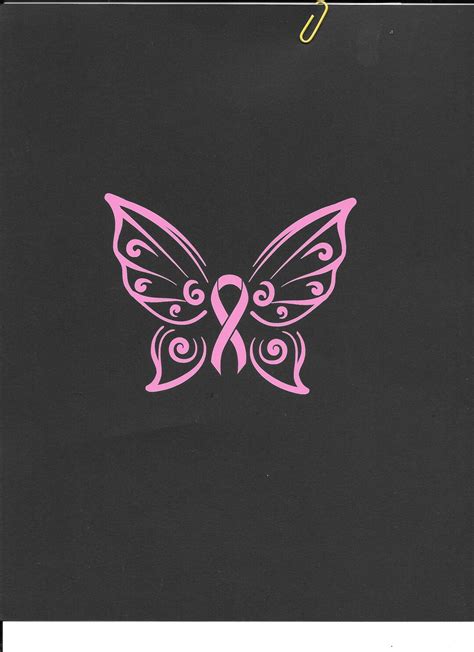 Awareness Ribbon With Butterfly Wings Indoor Outdoor Permanent Adhesive